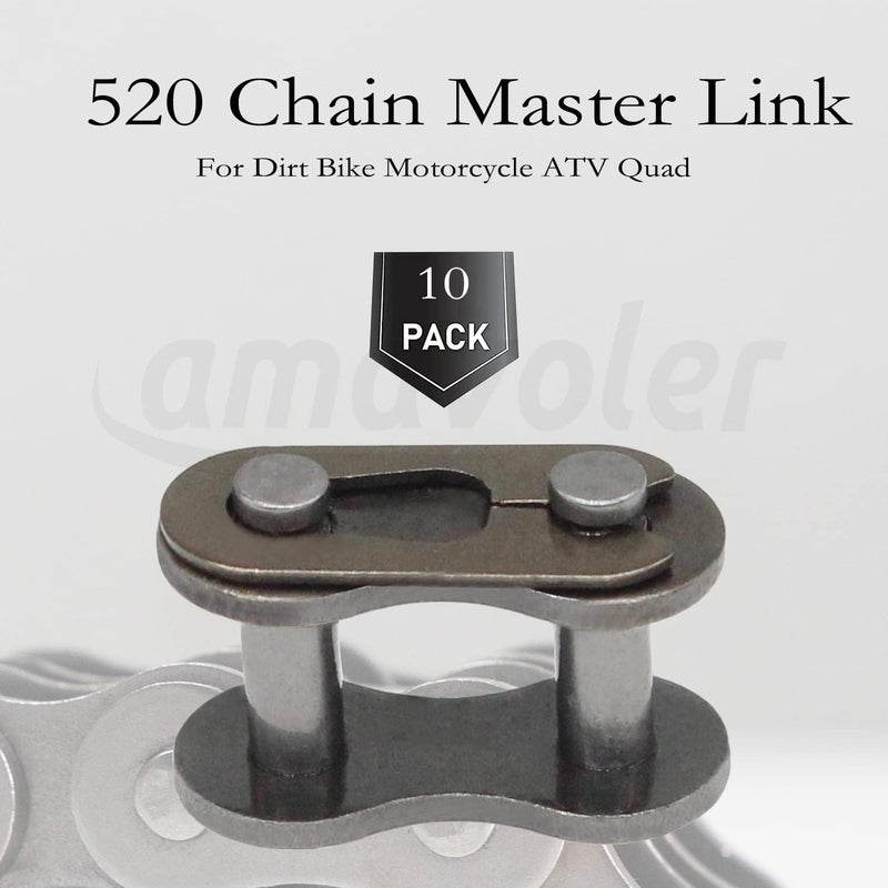 amavoler 5 PCS 520 Chain Master Link Replacement Fit For Dirt Bike Motorcycle ATV Quad (5Pcs). - Image 3